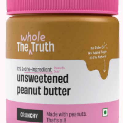 Crunchy Peanut Butter - 100% Natural, No Added Sugar, No Palm Oil | Loaded with Peanut Crunch | High Protein Spread