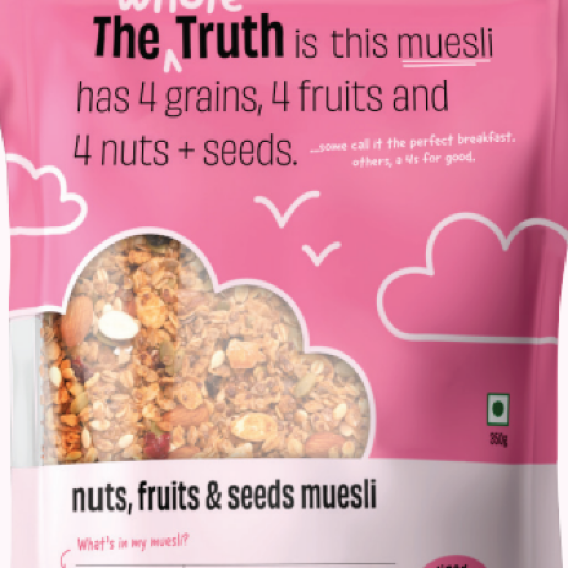 Natural Muesli - No Added Sugar, No Preservatives | Wholegrain Oats, Nuts, Seeds & Dried Fruits | The Perfect Healthy Breakfast