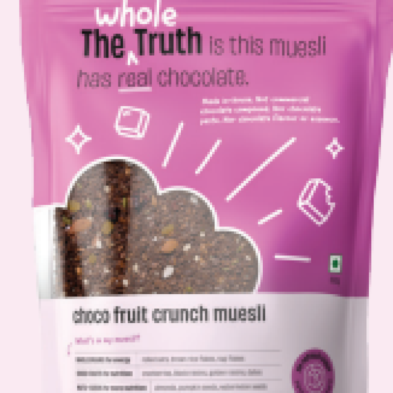 Choco Fruit Crunch - No Added Sugar | Dark Chocolate, Nuts & Dried Fruit Cluster Cereal | Healthy Breakfast & Snack