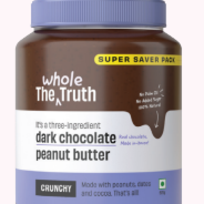 Dark Chocolate Crunchy Peanut Butter | No Refined Sugar | Loaded with Peanut Bits & Rich Cocoa | Decadent Crunchy Spread