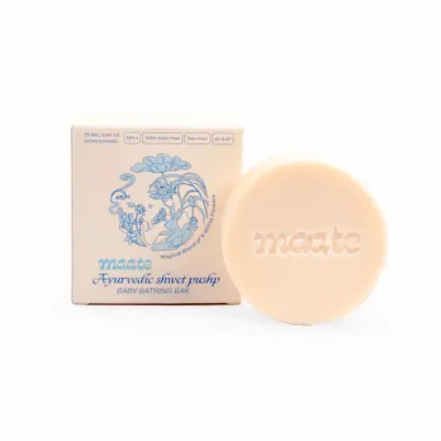 maate|Ayurvedic Shwet Pushp Baby Bathing Bar|75gm