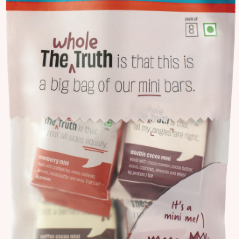 Mini Protein Bar Pack (8 Bars) | 48g Plant Protein | Vegan | Zero Added Sugar | Perfect Portions