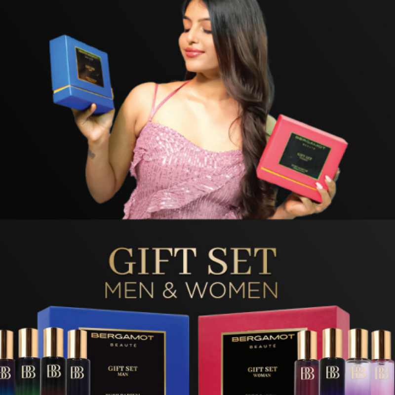 Bergamot Beaute Pure Parfum Gift Set – For Men & Women | Premium Fragrance Collection (Pack of 4 x 30ml)