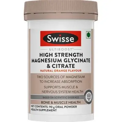 SWISSE| HIGHT STRENGTH  MAGNESIUM GLYCINATE  & CITRATE|90G